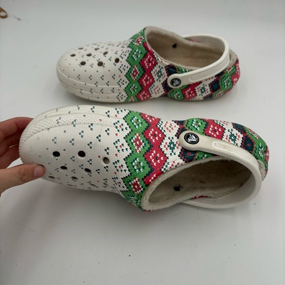 Christmas Classic Clogs Holiday Lined Winter ugly sweater W11/M9 charms - Picture 6 of 11